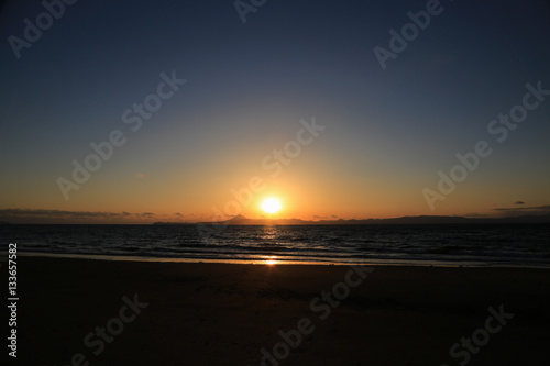 鹿児島県鹿屋市　高須海岸からの夕日 © setsuna