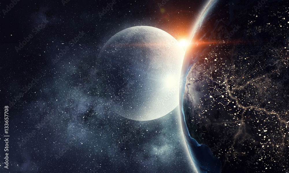 Obraz premium Our unique universe . Mixed media