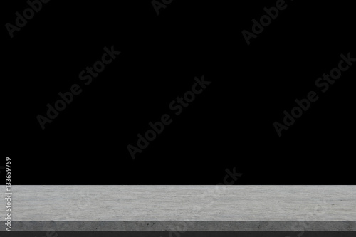 Empty Concrete Table on Black Background