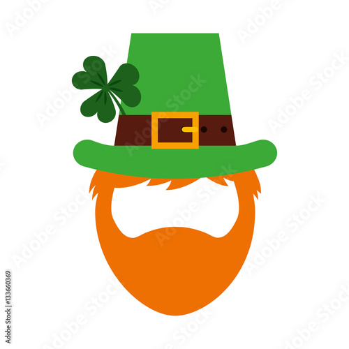 leprechaun irish character icon vector illustration design