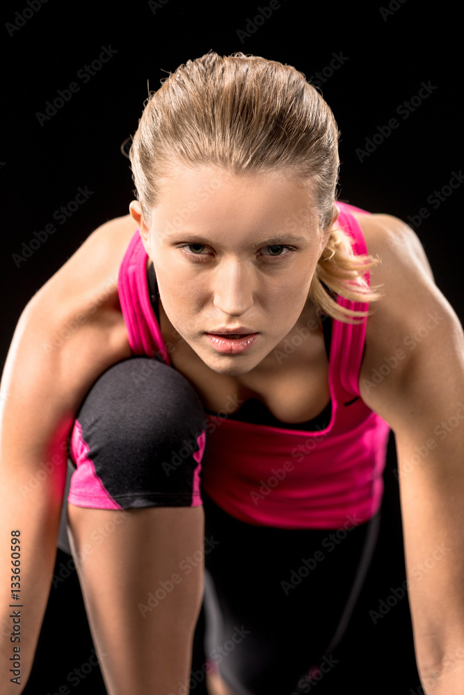 Female jogger in sportswear Female jogger in sportswear
