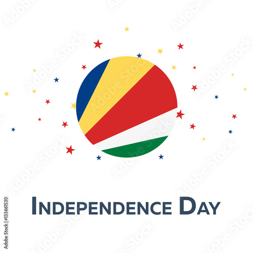 Independence day of Seychelles. Patriotic Banner. Vector illustration.