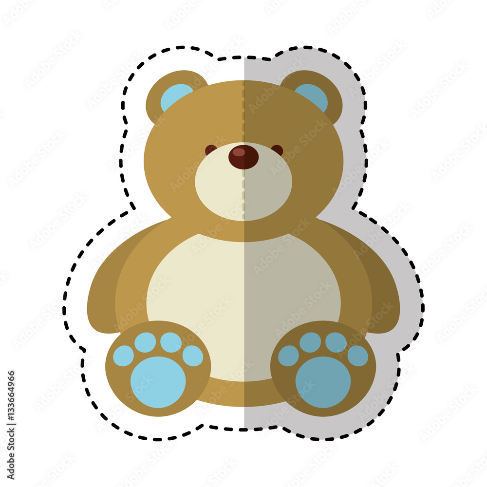 Obraz premium bear teddy toy isolated icon vector illustration design