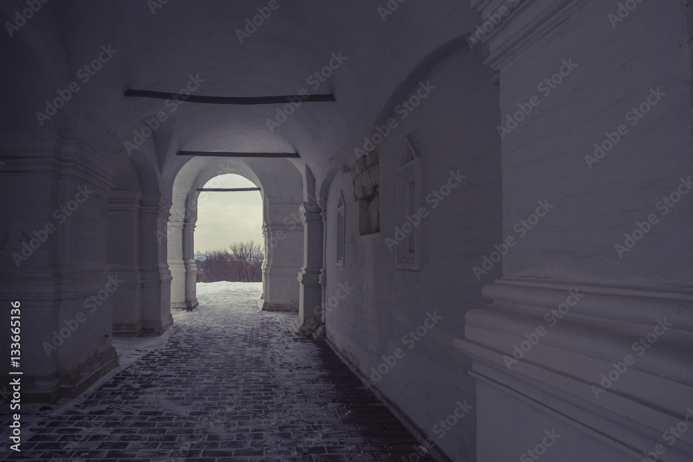 Fototapeta premium Зима в Коломенском. Церковь вознесения господня.