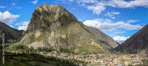 Panorama Ollantaytambo, Sacred valley, Peru