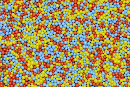 Colorful of polystyrene beads background