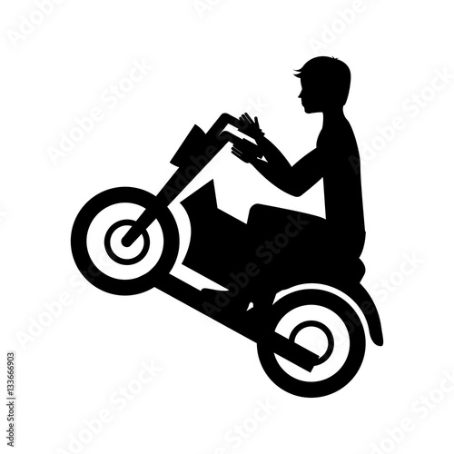 quad motorcycle extreme sport vector illustration design