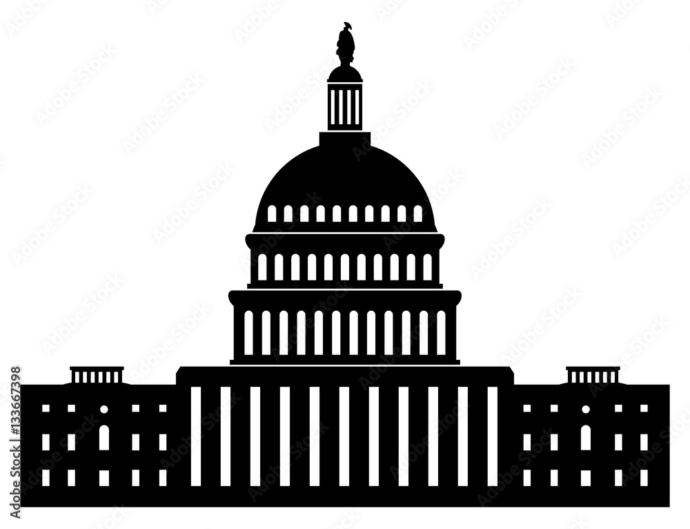 vector  icon of capitol building washington dc american congress