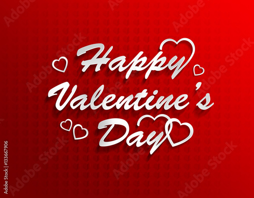 Happy Valentine's Day mit Herzen