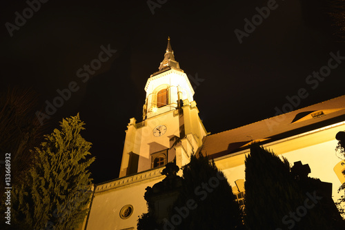 Kirche in Wehrsdorf bei Nacht photo