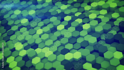 Green hexagon pattern 3D re...