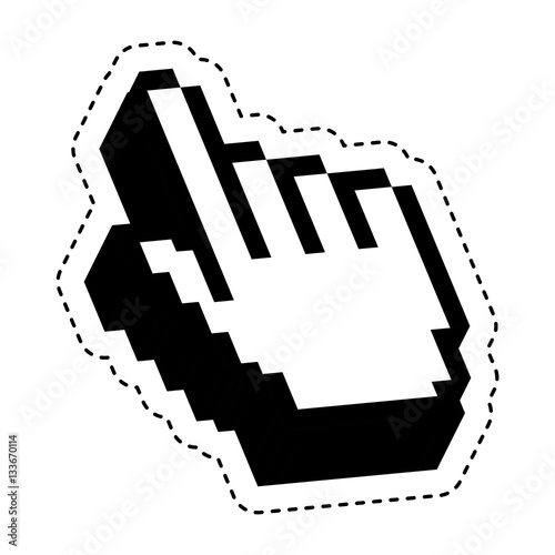 hand pointer cursor icon vector illustration design