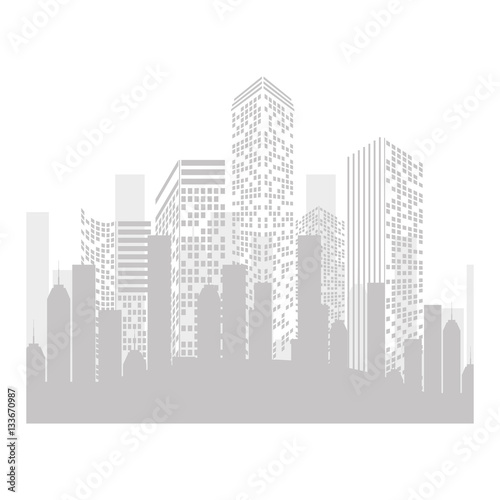 cityscape buildings skyline icon vector illustration design