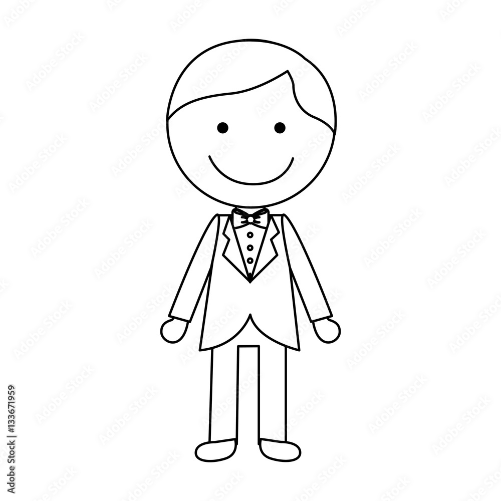 Newly married man character vector illustration design Newly married man character vector illustration design