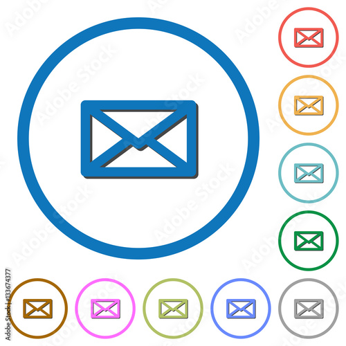 Message icons with shadows and outlines