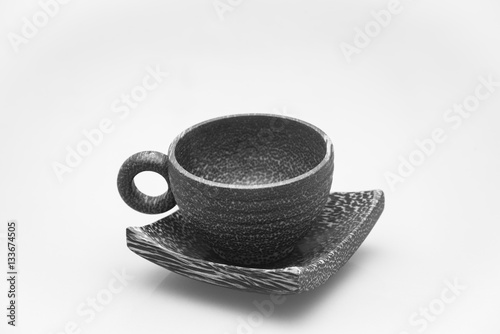 wooden cup isolated on white