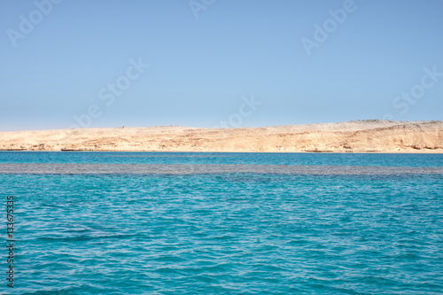 Tiran island Egypt view from the sea