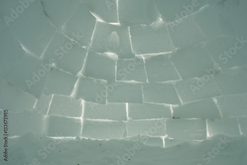 mattoni di neve di un villaggio di Igloo, Passo del sempione, Alpi Svizzera