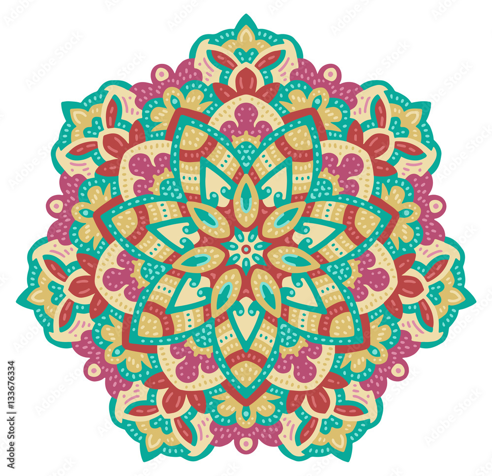 Vector Ornate Mandala. Decorative element. Hand drawn.