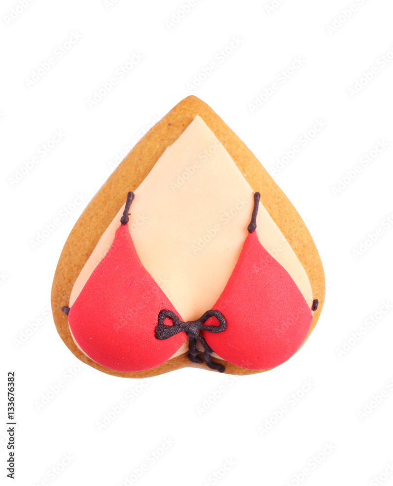 Tasty cookies for hen party on white background Tasty cookies for hen party on white background