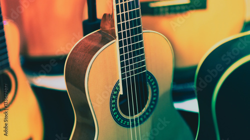 Retro yellow-brown guitars (Vintage Style)