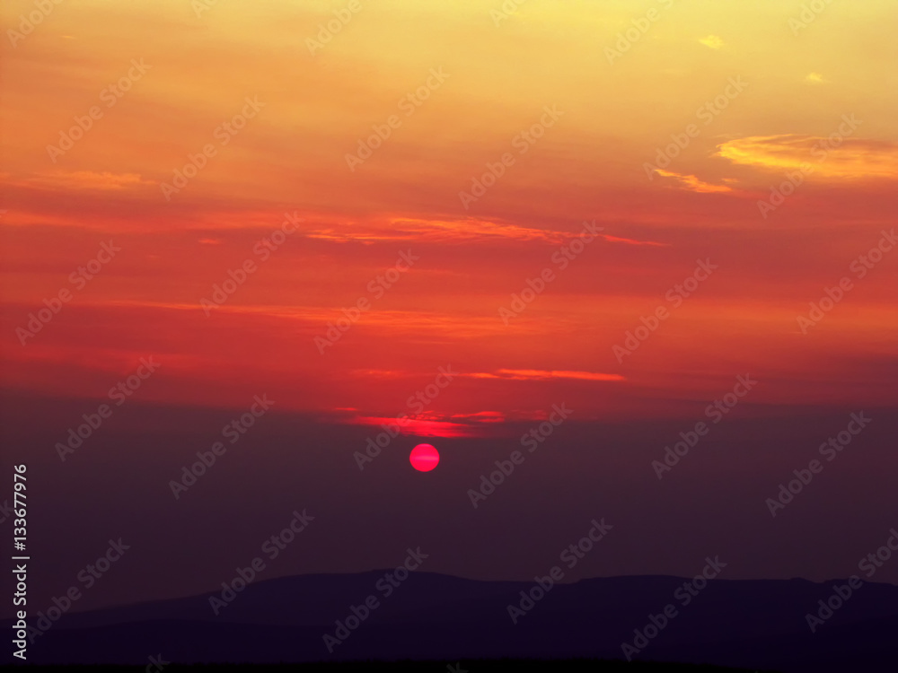 sun dawn, the solar disk sun dawn, the solar disk