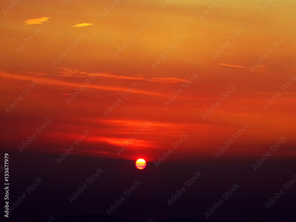 sun dawn, the solar disk sun dawn, the solar disk