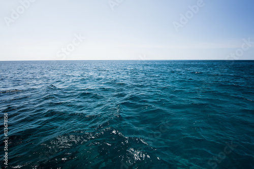 Blue  Dark and deep open sea  The vast sea and ocean
