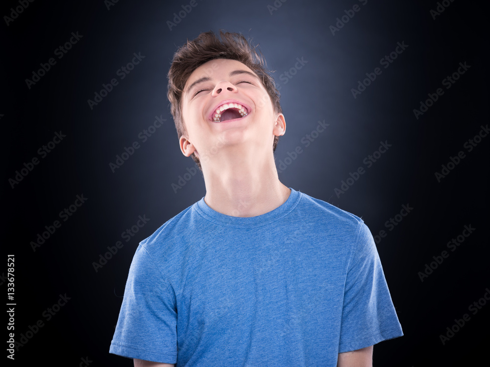 Emotional portrait of teen boy Emotional portrait of teen boy