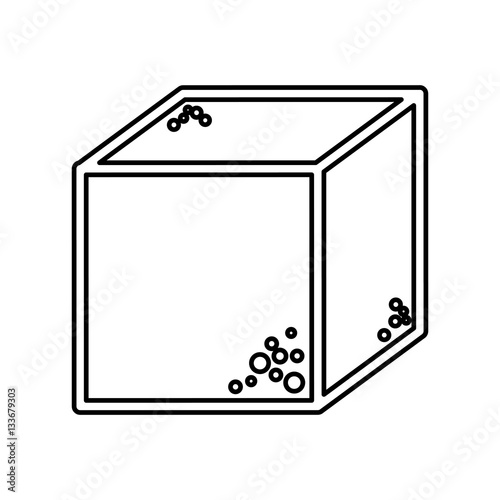 sugar cube sweet icon vector illustration design