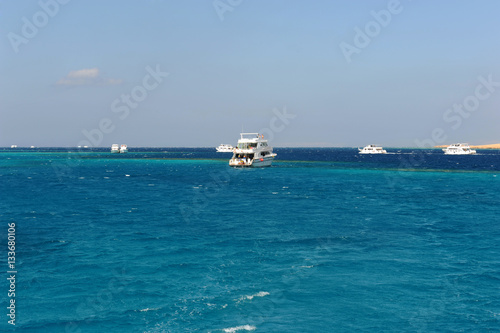  Sailboats near island Al-Mahmya with tourists. © bujhm159