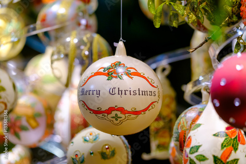 Photography Christmas balls for sale at the fair