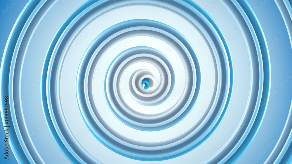 Blue spiral abstract 3D render Blue spiral abstract 3D render