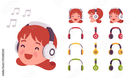 Girl in headphones
