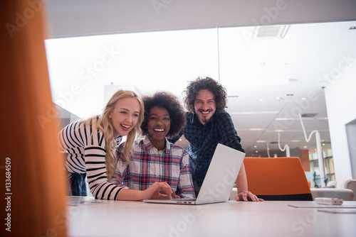 Wallpaper Mural Multiethnic startup business team on meeting Torontodigital.ca