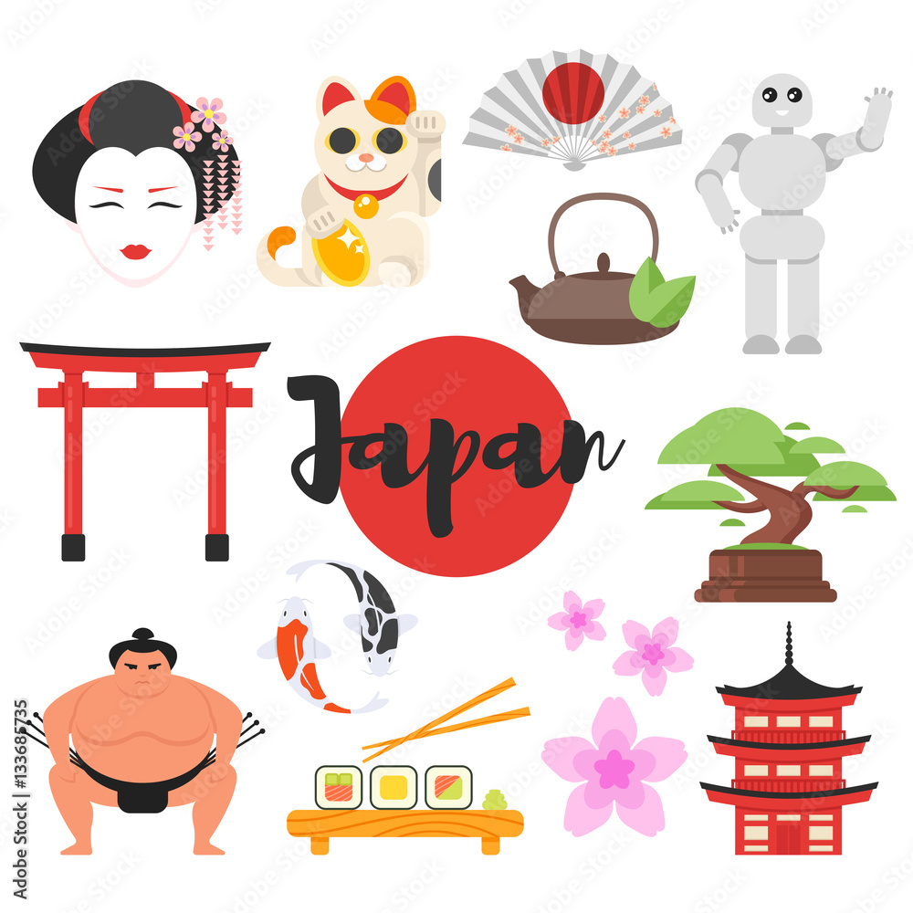 Obraz premium Japanese traditional objects.