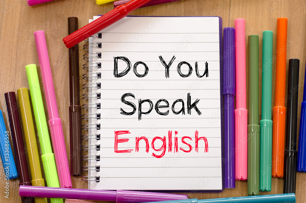 Do you speak english text concept Do you speak english text concept