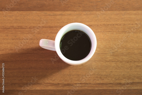 Cup of Coffee on wooden background