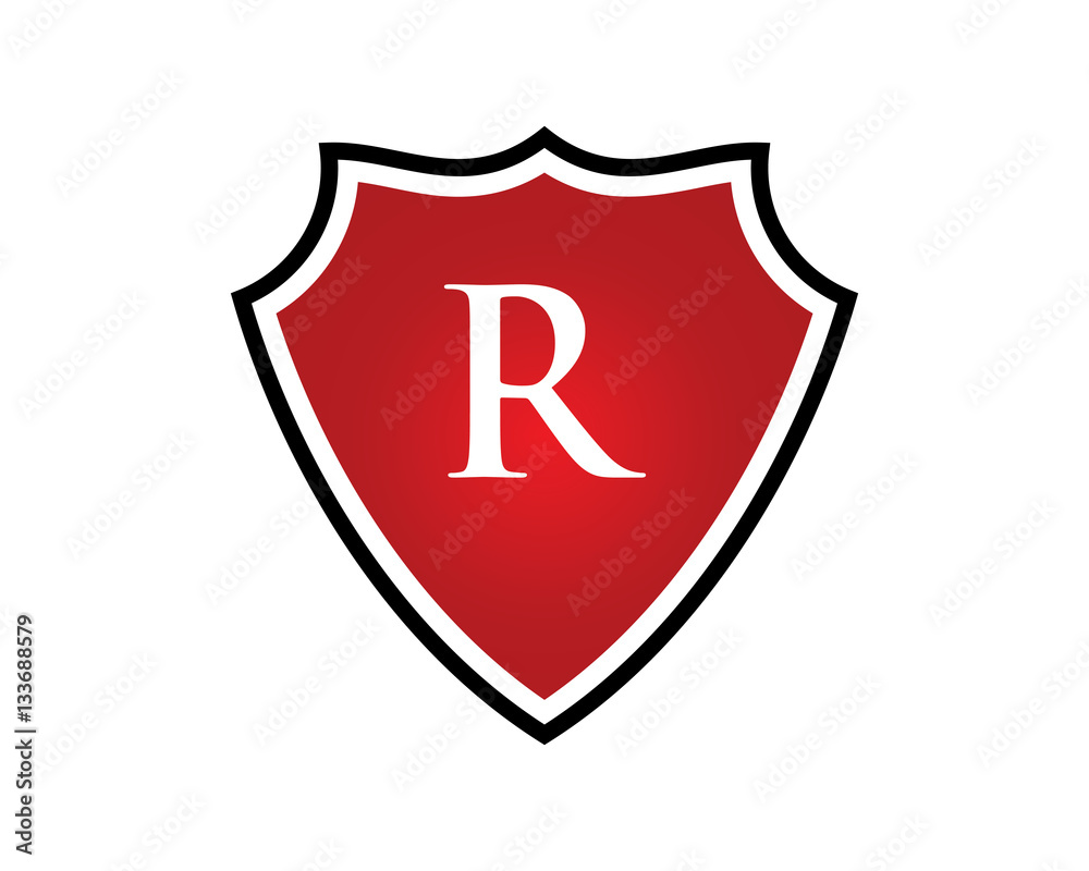 R Letter Shield Logo R Letter Shield Logo