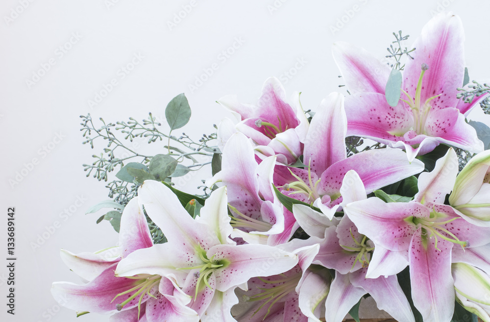 Bouquet of pink lilies Bouquet of pink lilies