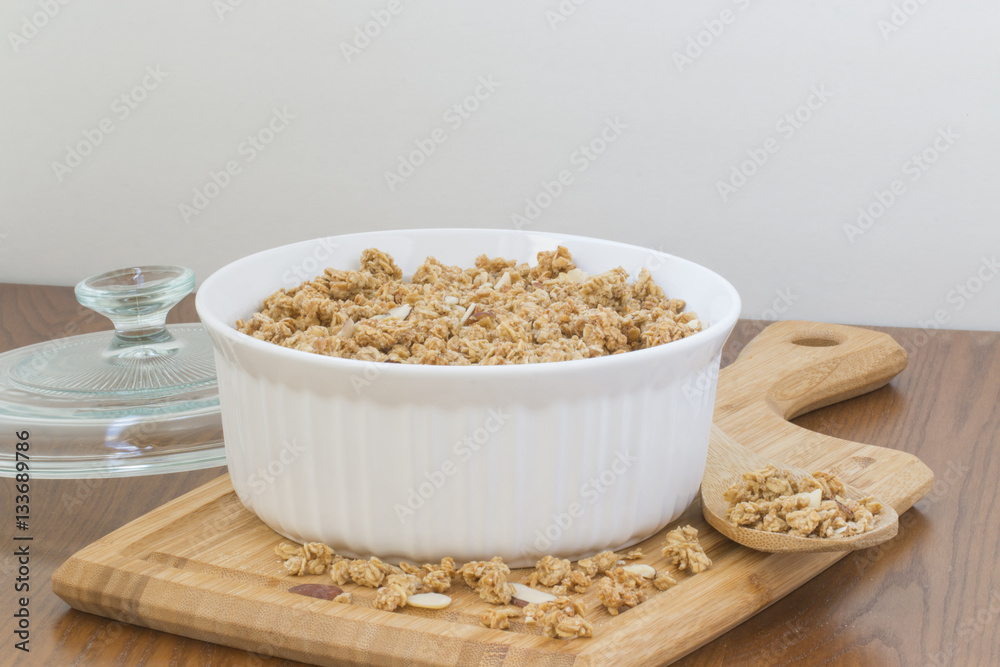 Home Made Granola in the bolw. Home Made Granola in the bolw.