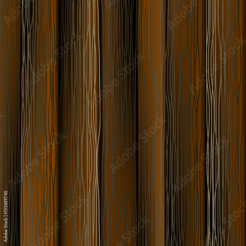 Dark Wood Vectical Planks. Wooden Texture Pattern
