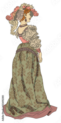 Vector Retro Woman