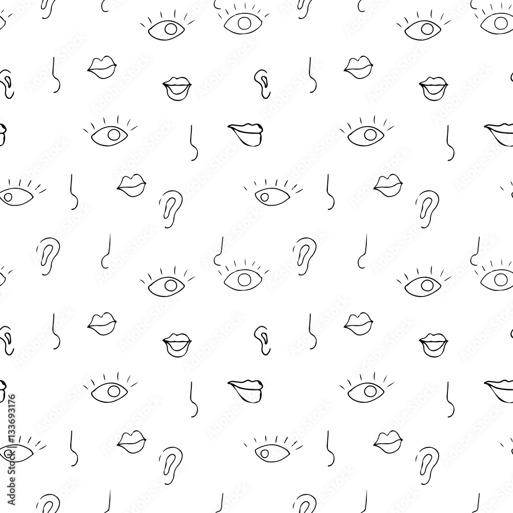 Artistic seamless hand drawn pattern. Retro memphis style, fashion 80-90s. Artistic seamless hand drawn pattern. Retro memphis style, fashion 80-90s.