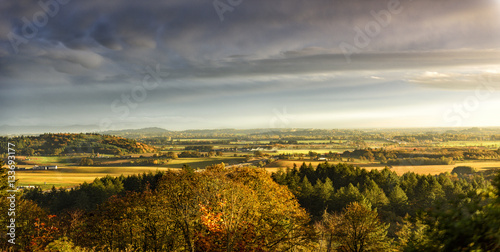 Golden Misty Sunset Over the Mid Willamette Valley, Marion County, Western Oregon photo