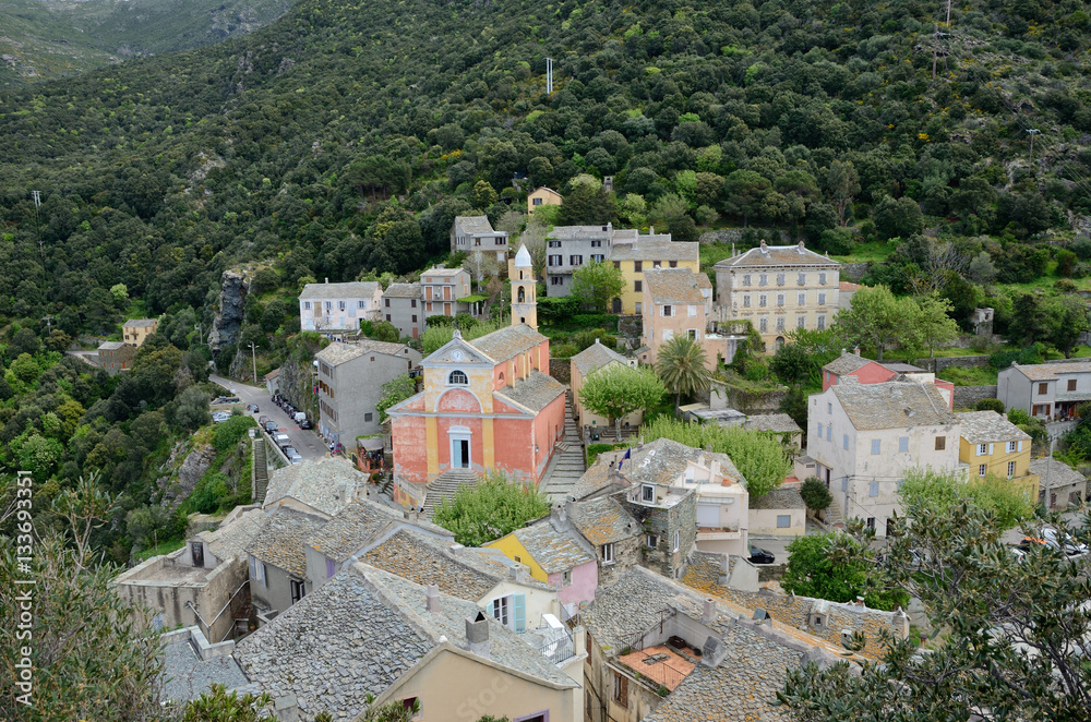 Corsican mountain village Nonza