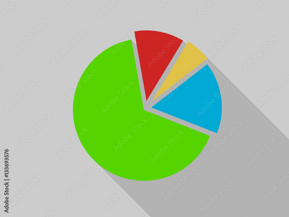 Flat design cartoon diagram vector icon. Flat design cartoon diagram vector icon.