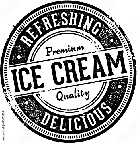Premium Ice Cream Dessert Stamp
