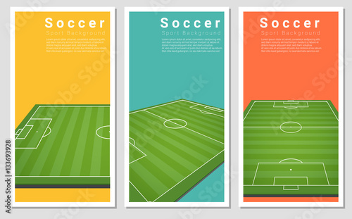 Set of Football field graphic background , vector , illustration
