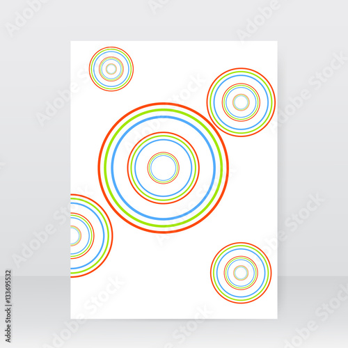 Abstract business brochure circles on a white background. Vector illustration .